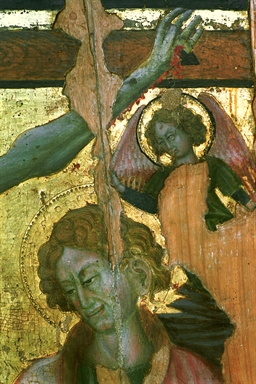 Crocifissione di Cristo con la Madonna, San Giovanni evangelista e angeli